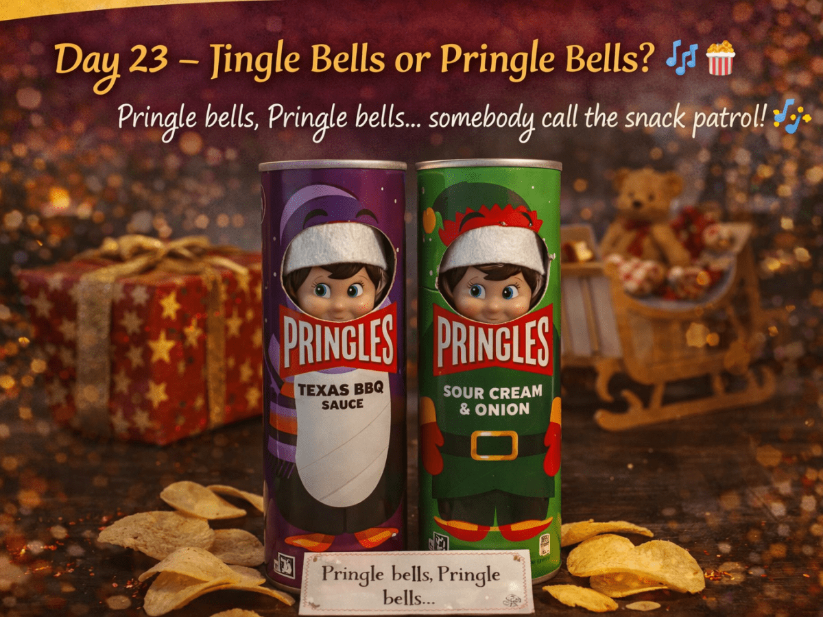🎶🍿 Day 23 – Jingle Bells or Pringle&nbsp;Bells?